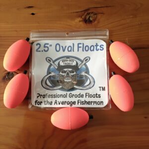 2.5" Red Oval Peg Floats Non Slotted