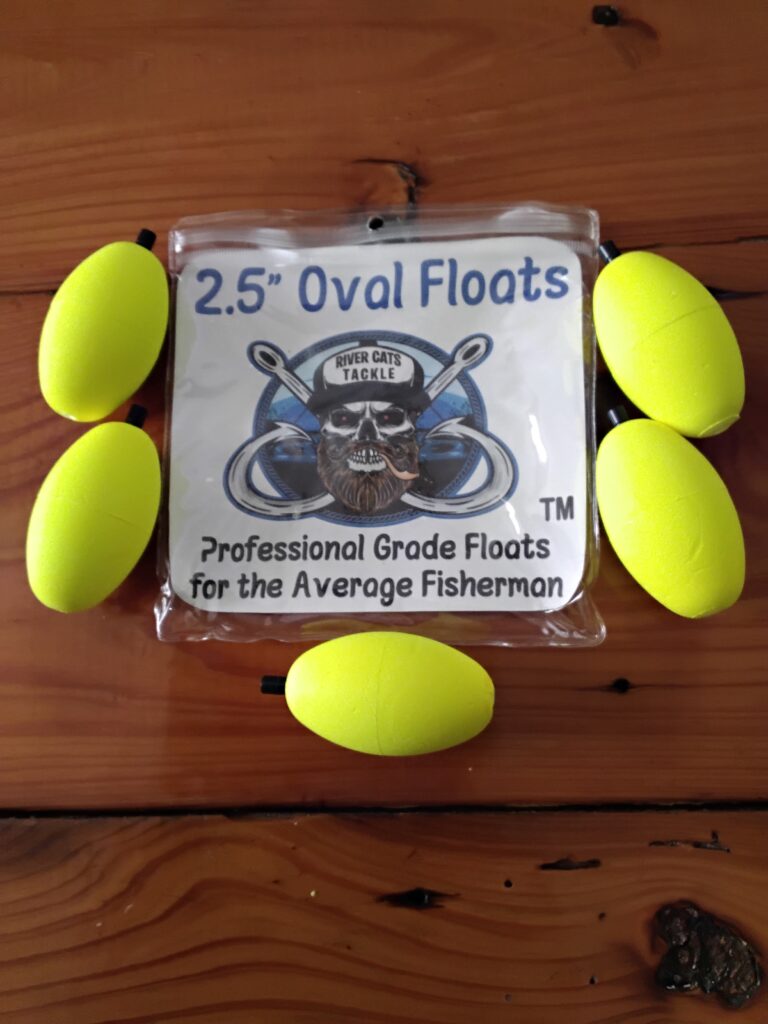 2.5" Yellow Oval Peg Floats Non Slotted