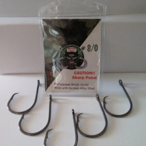 8/0 German Alloy Straight Shank Circle Hooks