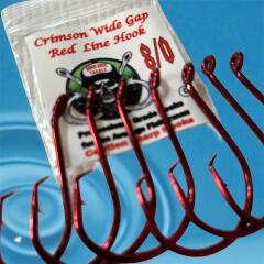 8/0 Crimson Red Wide Gap Circle Hooks